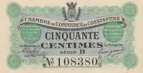 Algerien 50 Cents - Chambre de commerce of Constantine - 01-05-1915 - Serial B