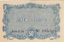 Algerien 50 Cents - Chambre de commerce of Constantine - 12-10-1921 - Serial C.19
