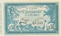 Algerien 50 Cents - Chambre de commerce of Oran - 12-05-1915 - Serial B
