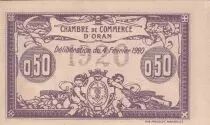 Algerien 50 Cents - Chambre de commerce of Oran - 1920 - Serial I - P.141.22