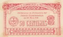 Algerien 50 Cents - Chambre de commerce of Philippeville - 29-12-1917 - S&eacute;rie B.3