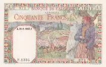 Algerien 50 Francs -  18-09-1942 - Serial  P.1334
