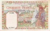 Algerien 50 Francs - Couple - 03-04-1945 - Serial S.1907 - P.87
