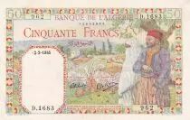 Algerien 50 Francs - Couple - Letter Watermark - 02-02-1945 - Serial D.1683