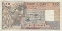 Algerien 5000 Francs Apollo - Triomphal arch of Trajan - 07-09-1950 -  Serial B.626