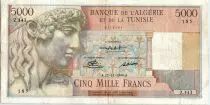 Algerien 5000 Francs Apollo - Triomphal arch of Trajan - Z.343 - 1949