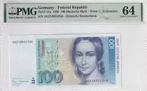 Allemagne (RDA) 100 Mark - Clara Schumann - Piano - 1989 - PMG 64 - P.41a