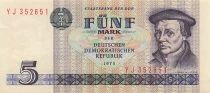 Allemagne (RDA) 5 Mark - Thomas M&uuml;ntzer - 1975 - P.27