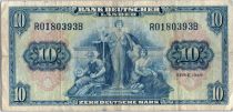 Allemagne (République Fédérale) 10 Deutsche Mark - Justice, travail - 1949 - R0180393B