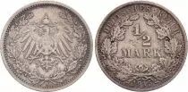 Allemagne 1/2 Mark 1915 A - Aigle couronné, argent