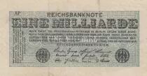 Allemagne 1 Milliarde Mark - Reichsbanknote - Série AP - 1923 - TTB - P.122