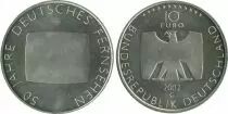 Allemagne 10 Euros T&eacute;l&eacute;vision allemande - 2002 - Lettre G Karlsruhe - Argent