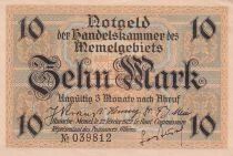 Allemagne 10 Mark - Territoire de Memel - 22-02-1922 - S&eacute;rie 039812