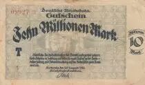 Allemagne 10 millions de Mark - Etat de Karlsruhe - 1923 - Num&eacute;ro 09927