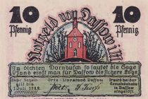 Allemagne 10 Pfennig - Dassow - Notgeld - 1921