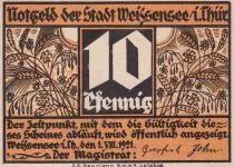 Allemagne 10 Pfennig - Weissersee - Notgeld - 1921