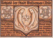 Allemagne 10 Pfennig - Weissersee - Notgeld - 1921