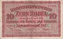 Allemagne 10 Roubles - Occupation Lithuanie - Posen - 1916 - S&eacute;rie B - P.R124