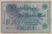 Allemagne 100 Mark - 1908 - numérotation verte 7 digit Nr88 - P.34