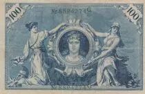 Allemagne 100 Mark - 1908 - numérotation verte 7 digit Nr88 - P.34