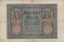 Allemagne 100 Mark - Cavalier de Bamberg - 7 digit - 1920 - Série P - P.69a