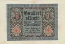 Allemagne 100 Mark - Cavalier de Bamberg - 8 digit - 1920 - Série U - P.69b