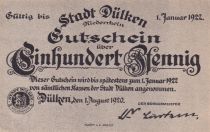 Allemagne 100 Pfennig - Dülken - Notgeld - 1920
