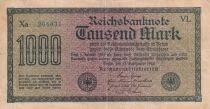 Allemagne 1000 Mark -  Num&eacute;ro vert - 1922 - S&eacute;rie Xa-VL