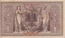 Allemagne 1000 Mark - Brun num&eacute;rotation rouge - 1910 - 7 chiffres - S&eacute;rie M - P.44