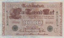 Allemagne 1000 Mark Brun numérotation verte - 1910 - 7 chiffres