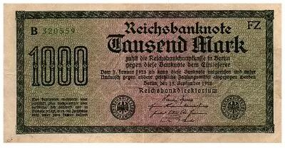 Allemagne 1000 Mark Vert, lilas - 1922 - s�rie B-FZ
