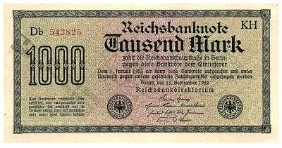 Allemagne 1000 Mark Vert, lilas - 1922 - s�rie Db-KH