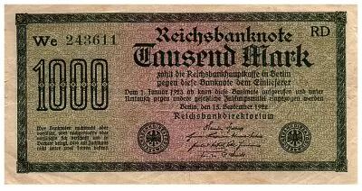 Allemagne 1000 Mark Vert, lilas - 1922 - s�rie We-RD