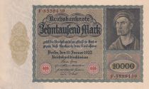 Allemagne 10000 Mark - Portrait homme par Durer - 1922 - Série F