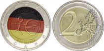 Allemagne 2 Euros - 10 ans UEM - Colorisée - 2009 - Bimétallique