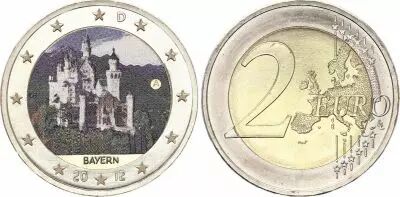 Allemagne 2 Euros - Bavi�re - Coloris�e - A (Berlin) - 2012
