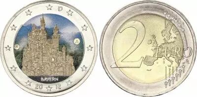 Allemagne 2 Euros - Bavi�re - Coloris�e - A (Berlin) - 2012