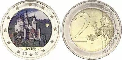 Allemagne 2 Euros - Bavi�re - Coloris�e - D (Munich) - 2012