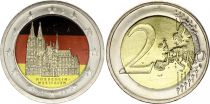 Allemagne 2 Euros - Cathédrale de Cologne - Colorisée -  A Berlin - 2011