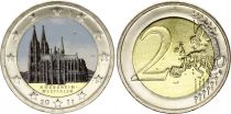 Allemagne 2 Euros - Cathédrale de Cologne - Colorisée - F Stuttgart - 2011