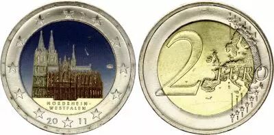 Allemagne 2 Euros - Cath�drale de Cologne - Coloris�e - F Stuttgart - 2011