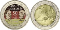 Allemagne 2 Euros - Traité de l\'Elysée - Colorisée - 2013 J Hambourg