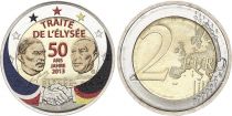 Allemagne 2 Euros - Traité de l\'Elysée - Colorisée - G (Karlsruhe) - 2013