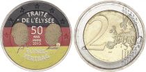 Allemagne 2 Euros - Traité de l\'Elysée - Colorisée - G (Karlsruhe) - 2013