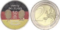 Allemagne 2 Euros - Traité de l\'Elysée - Colorisée - J (Hambourg) - 2013