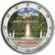 Allemagne 2 Euros Comm&eacute;mo. Couleur Allemagne 2020 - Brandebourg - Palais de Sanssouci