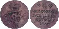 Allemagne 2 Pfennige, Friedrich Wilhelm - 1814 FR