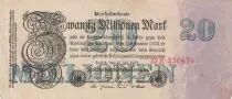 Allemagne 20 Millionen mark - Reichsbanknote - S&eacute;rie 22H - 1923