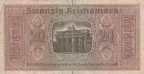Allemagne 20 Reichsmark - Territoires occupés - Seconde Guerre mondiale - ND (1940-1945) - P.R139