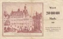 Allemagne 200 Millionen Mark - Etat de Worms - 15-10-1923 - Num&eacute;ro 051661